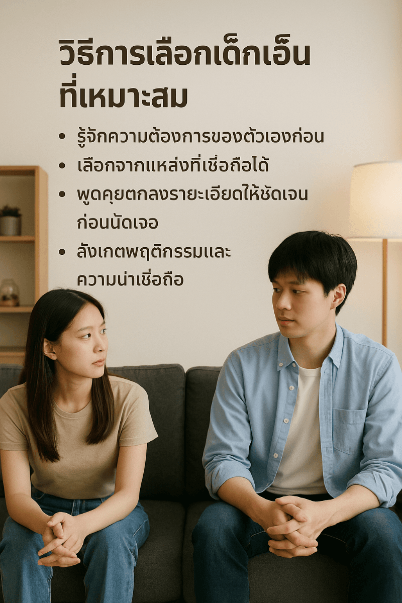 วิธีการเลือกเด็กเอ็นที่เหมาะสม